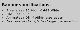 Banner Specifications